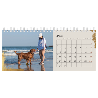 Calendrier de bureau — Classic Gold [Mars]