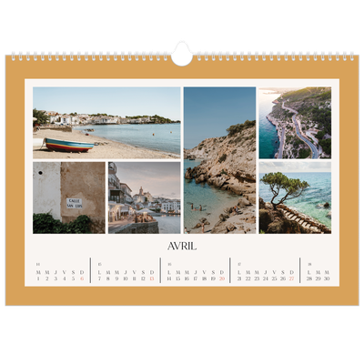Calendrier photo A3 — Couleurs classiques [Avril]
