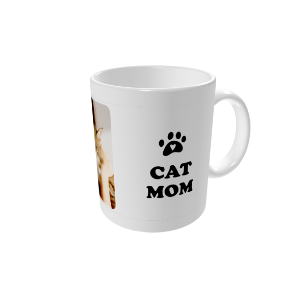 Mug personnalisé — Cat mom - blanc