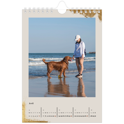 Calendrier photo A5 — Classic Gold [Avril]