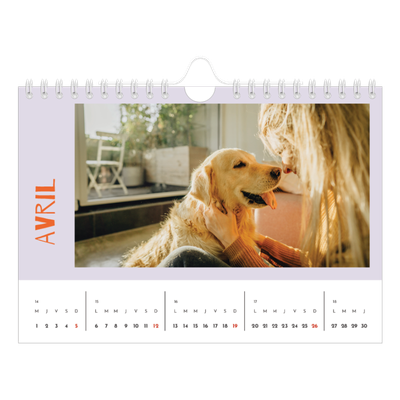Calendrier photo A5 — Tout en couleurs [Avril]