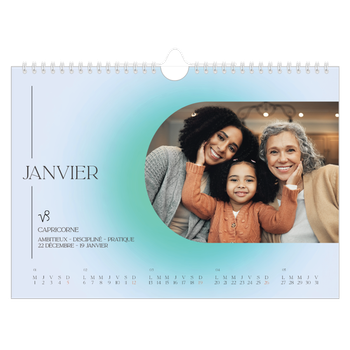 Calendrier photo A4 — Dégradé astrologique
