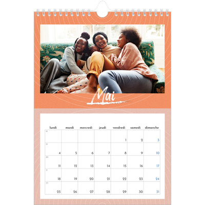 Calendrier photo A4 (20 x 30 cm) — Papier peint acidulé [couverture]