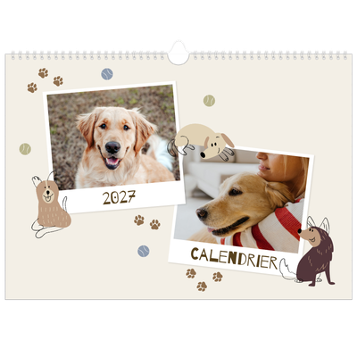 Calendrier photo A3 — Chiot joueur [couverture]