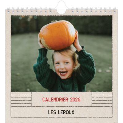 Calendriers annuels carré — Craft effet tampon [couverture]