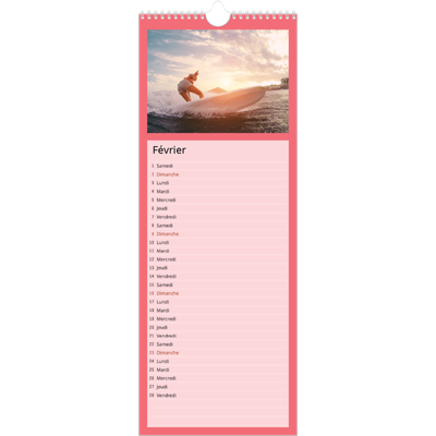Calendrier mural long  — Un monde en couleur [Février]