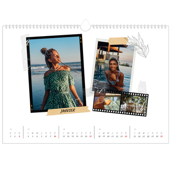 Calendrier photo A3 — Esprit scrapbook