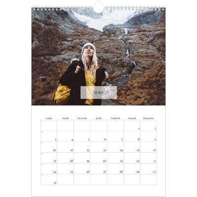 A3 Calendrier annuel — Superposition discrète [Mars]