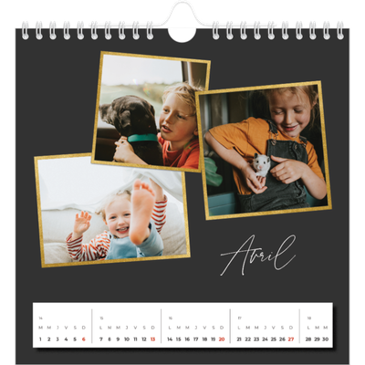 Calendriers annuels carré — Tellement de souvenirs [Avril]