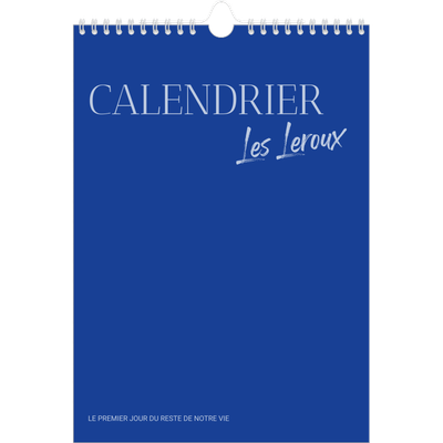 Calendrier photo A4 (20 x 30 cm) — Classique cobalt [couverture]