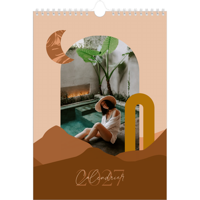 Calendrier photo A4 (20 x 30 cm) — Montagnes aux tons neutres [couverture]