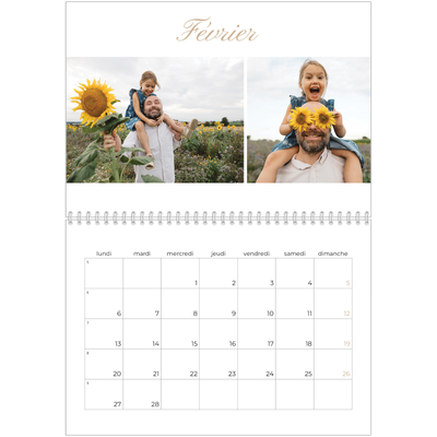 Calendrier photo A4 double (30 x 40 cm) — Diaporama [Février]