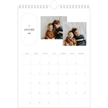Calendrier photo A4 — Une ébauche