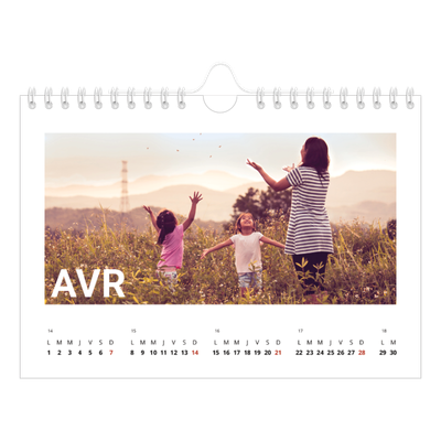 Calendrier photo A5 — Grand mois [Avril]