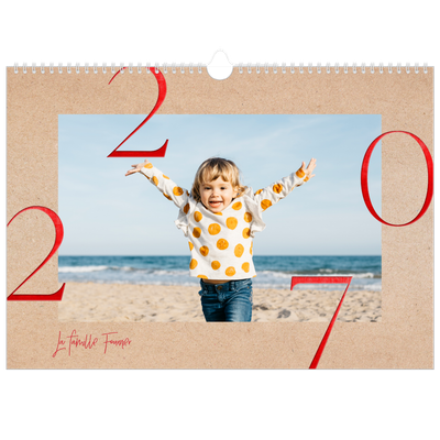 Calendrier photo A3 — Touches de rouge [couverture]