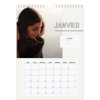 Calendrier photo A4 — Mémento