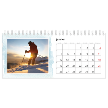 Calendrier de bureau — Effet aquarelle