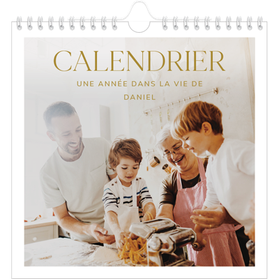 Calendriers annuels carré — Large texte Doré [couverture]