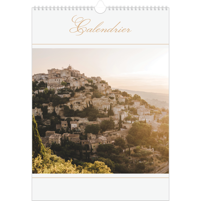 A3 Calendrier annuel — Bannière en écriture dorée [couverture]