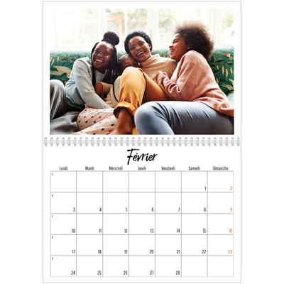 Calendrier photo A4 double (30 x 40 cm) — Journal Intime [Février]