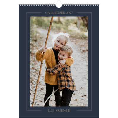 A3 Calendrier annuel — Bleu de Prusse [couverture]