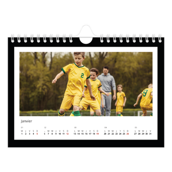 Calendrier photo A5 — Cadre noir