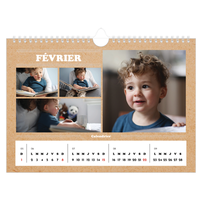 Calendrier photo A4 — Chronique de l'année [Février]