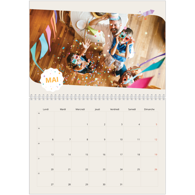 Calendrier photo A4 double (30 x 40 cm) — Un anniversaire iconique [couverture]