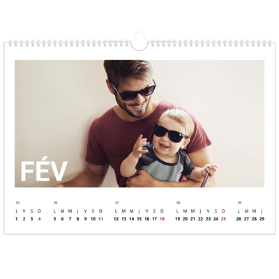 Calendrier photo A3 — Grand mois [Février]