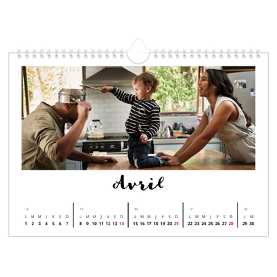 Calendrier photo A4 — Fait Main [Avril]