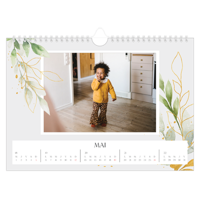 Calendrier photo A4 — Éclaboussure florale [couverture]