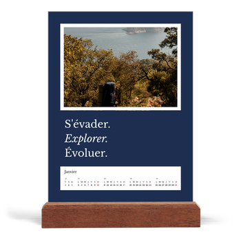 Calendrier de bureau support bois - portrait — Terre éditoriale