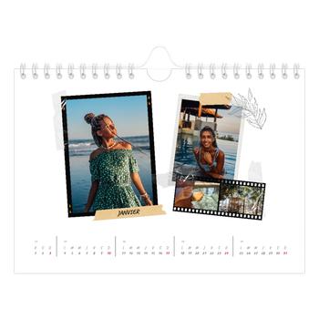Calendrier photo A5 — Esprit scrapbook