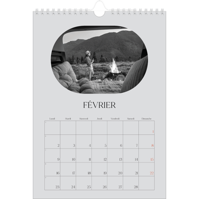 Calendrier photo A4 (20 x 30 cm) — Sur la route [Février]
