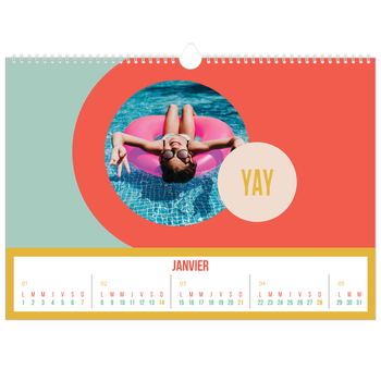 Calendrier photo A3 — Fun et moderne