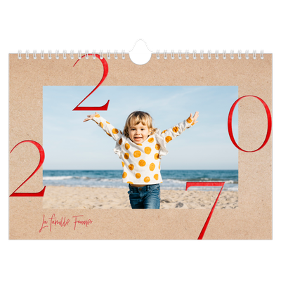 Calendrier photo A4 — Touches de rouge [couverture]