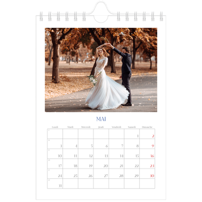 Calendrier photo A5 — Classique cobalt [Mai]