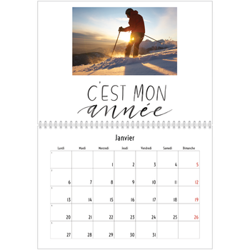 Calendrier photo A4 double — Pensée positive
