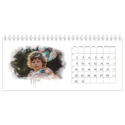 Calendrier de bureau — Effet photo [Mars]