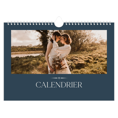 Calendrier photo A4 — Ardoise et sérifs [couverture]