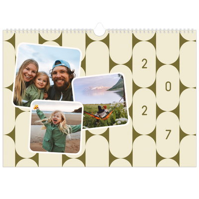 Calendrier photo A3 — Motifs rétros [couverture]