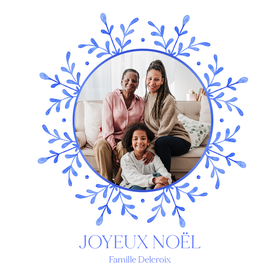 Faire-part & Cartes — Flocon de neige aquarelle