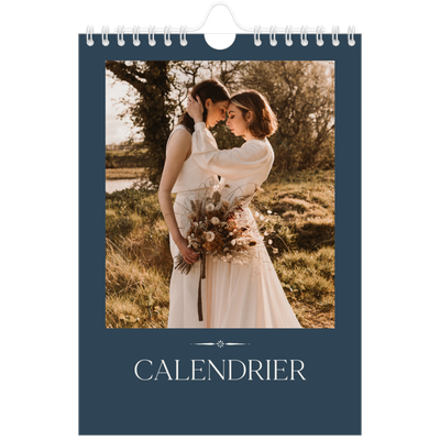 Calendrier photo A5 — Ardoise et sérifs [couverture]