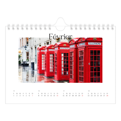 Calendrier photo A5 — Mon carnet de voyage [Février]