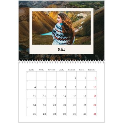 Calendrier photo A4 double (30 x 40 cm) — L'édition portrait [couverture]