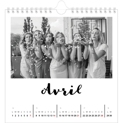 Calendriers annuels carré — Fait Main [Avril]