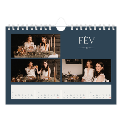 Calendrier photo A5 — Ardoise et sérifs [Février]