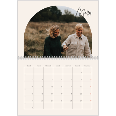 Calendrier photo A4 double (30 x 40 cm) — Arche de souvenirs [Mars]