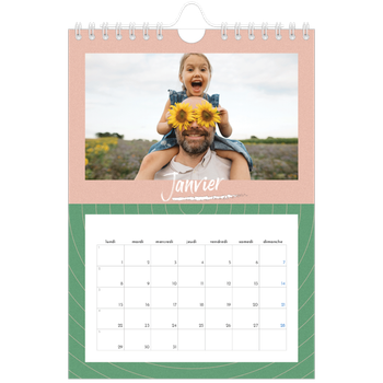 Calendrier photo A5 — Papier peint acidulé