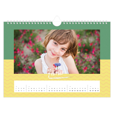 Calendrier photo A4 — Papier peint acidulé [Février]
